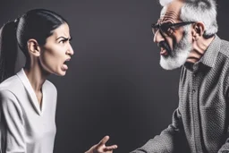 A picture of two people exchanging criticism in a constructive and respectful manner, with a bewilderment behind them