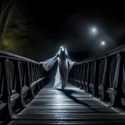THE GHOST IS STILL DANCING AT NIGHT ON THE OLD BRIDGE