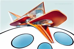 Architectural drawing of a Neofuturistic art museum, (((isometry))), ultra quality, people, treets