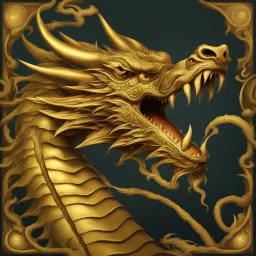 An Umbral Gold Dragon