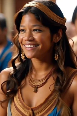 Gina Rodriguez fully transformed into an indian version of herself in a choli