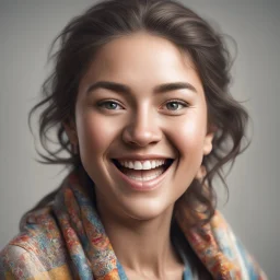 Hyper Realistic happy young-Pushto-woman