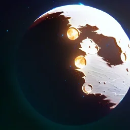  earth, moon and stars