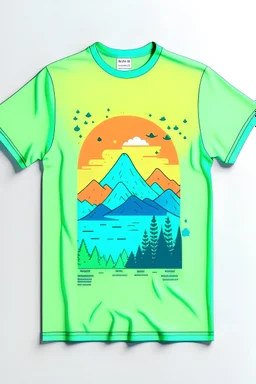 Advertisement of a t-shirt with a nice color and a attractive discount