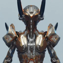 hunter warrior Galaxy robotic bloody 3d theeth body details 16k body dark horn metal silver hybrid Gold Reckt Powerful diamond portrait real monster eyes glow render details bones