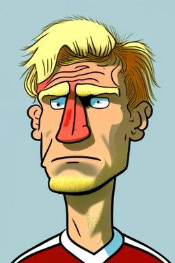 Erling Braut Holland Norwegian football player ,cartoon 2d