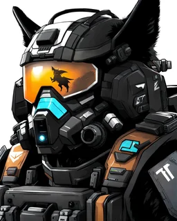 a titanfall pilot that is part bat, concept art, furry, humanoid, cyberpunk, anthropomorphic bat, titanfall 2