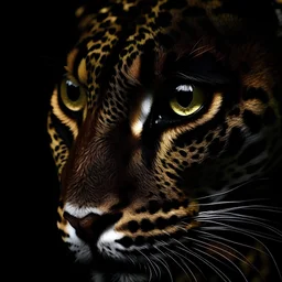 Leopard eyes in the dark