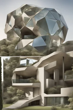 non-euclidian geometry giant jewels organic house