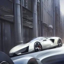 masterpiece wallpaper of modern car, shinny metal, city, low angle, intrincate, elegant, highly detailed, digital painting, artstation, concept art, smooth, sharp focus, illustration, art by artgerm and greg rutkowski and alphonse mucha, 8k