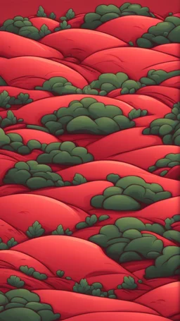 background, cartoon, top down landscape red