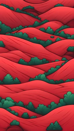 background, cartoon, top down landscape red