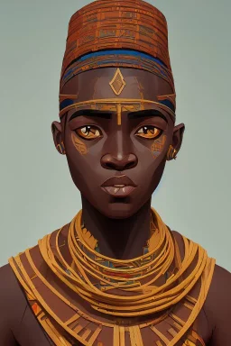 african portrait, ancient egypt, zulu, scaffolding, high detail