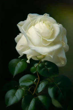 Elegant, velvety, fragrant, captivating white rose by Claude Monet