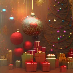 christmas ambience, african, kente, clothing, african patterns, thread, embroidery, cinema 4d render, high detail