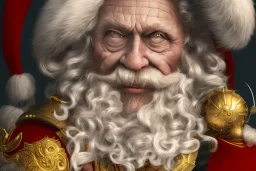 Dark santa claus ,deep colours in a dark environment,great pose,magnificent, majestic, highly intricate, Realistic photography, incredibly detailed, ultra high resolution, 8k, complex 3d render, cinema 4d.