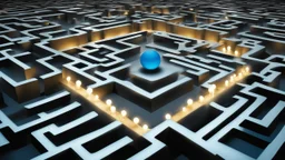 through a Neverending Surrealism Maze, Lost my dreams Labyrinthe , 3d geometric shapes, shadows, and lights, dark background, 3D fantasy art, detailed, sharp focus, very detailed, realistic, sharp lights, intricately detailed, futuristic, photorealistic, high contrast, stunning, fantasy, cinematic, masterpiece