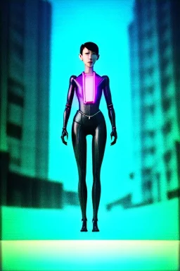 Waist up shot photo, helmut newton style, Asian cyborg woman :: symmetry photography, cyberpunk, pink hair, makeup, long line eye, light iris, :: latex coat, wires and circuits, pink, white, black :: cinematic, Ultra realistic, dark scene, soft color, highly detailed, unreal engine 5, RTX, ultra detail, 3d, finely drawn, high definition.