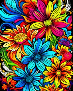 Abstract art flower pattern background illustration