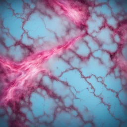 Hyper Realistic Sky-Blue, Pink-marble-background with glowing-embers & maroon-claw-marks vignette-effect