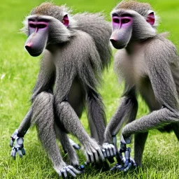 photo, robotic baboons