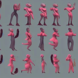 person, animation, dynamic, shape language, style, turnaround, aesthetic