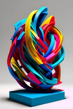 Vibrant abstract 3D sculptures