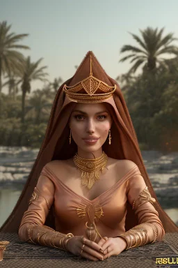 Story Arabian, a Queen Batoul would sit with her team called the Tea Majlis. Her team consisted of: - Riouf, her daughter and the hero of the tribe - Professional royal writer - Live Barbie game - Comedian Jim Carrey - Former U.S. President Donald Trump In a large room with wide windows from which the light of nature, light colors, plants, modern furniture, and modern interior design enter. They were thinking of a new interior design for the palace. Meanwhile, they drank cinnamon tea and watched