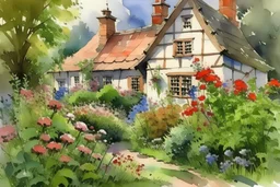 English cottage garden in the style of Christopher Forsey