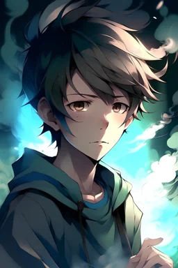 a boy with a smoke power (anime)