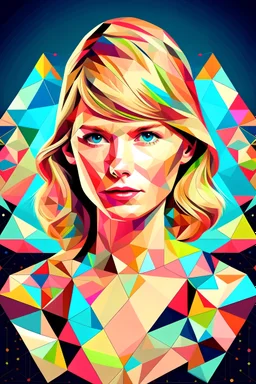 make a triangle artwork of taylor swift
