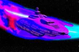 a spaceship cruising through the gAlaxy, holds up to 10 people