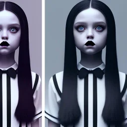 jenna ortega wednesday addams hair, wednesday addams make up, wednesday addams black dress, cinematic, addams family style, hyper detail, 8k resulation