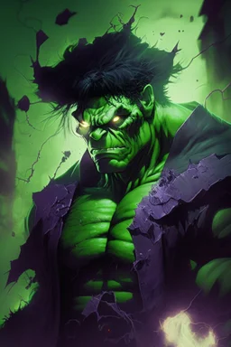 hulk as a witch, anime style, depth of field, nvidia graphics, lightrays, trending art, movie poster