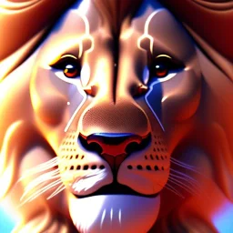 Lion, closeup cute and adorable, cute big circular reflective eyes, long fuzzy fur, Pixar studio movie style, unreal engine cinematic smooth, intricate detail, cinematic