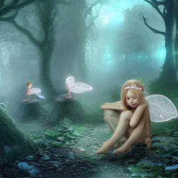 beautiful little fairies in the camps idilliac fantasy ambient