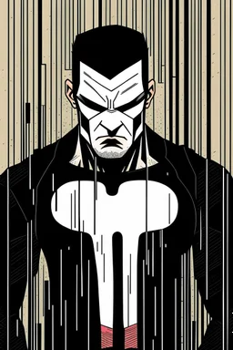 punisher sku;; in the style of Hiroshi Nagai