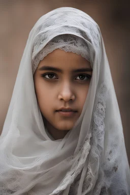 A veiled Saudi girl
