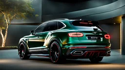 Mansory Bodykit Bentley Bentayga GT Electric rear lights, rear view, desktop wallpaper, 4K, Cinematic