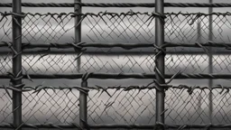 Hyper Realistic barbed fence