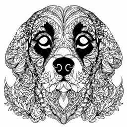 dog, realistic, coloring page, Animal, mandala, coloring book, clean line art, wildlife-inspired, kid style, happy expressions, –no sketch, color, –ar 3:4, white background, minimalistic black lines, 8k, minimal black color, low black colors, coloring page, use pure black and white colors, avoid thick black colors, thin black line art, avoid colors, perfect shape, perfect clear lines, clear edges, fill edges, exact perfect edges, not use black colors,