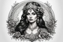 grave of woman in 8k tattoo drawing style, intricate details, highly detailed, high details, detailed portrait, masterpiece,ultra detailed, ultra quality