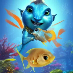 cute fish “wearing avatar make up” Pandora