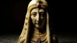An ivory sandy Egyptian kingdom with glowing eyes painted by Leonardo da Vinci