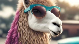 a close up of a llama wearing sunglasses, llama all the way, llama anthro portrait, trend on behance 3 d art, trend on behance 3d art, by Mike Winkelmann, llama portrait, 🌺 cgsociety, wild fluffy llama portrait, cgsociety ), cgsociety 4k”, “portrait of a cartoon animal, llama