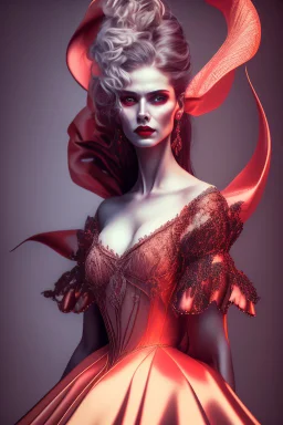 portrait of a woman dance with the devil in style of belinski, high delicate defined details, beautiful, atmospheric, matte, 3 d 8 k octane rendered, sharp focus, illustration, high detail, ultra realistic, highly saturated colors