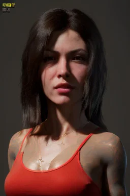 Ultra Realistic image, 25 years old brunette woman, Madrid, portrait, small stature, m size body, yakuza body tattoo, vibrant color, highly detailed, art stations, concept art, smooth, unreal engine 5, god rays, ray tracing, RTX, lumen lighting, ultra detail, volumetric lighting.