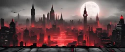 vampire ninja city dark and red theme