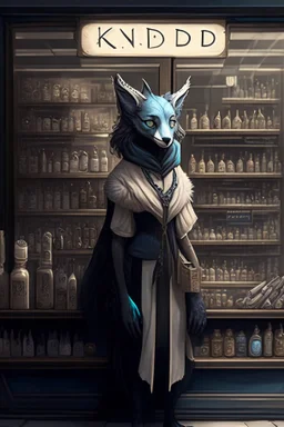kindred as a shop attendent