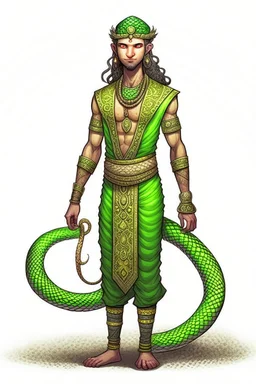 Mythical Snake dressed like a human